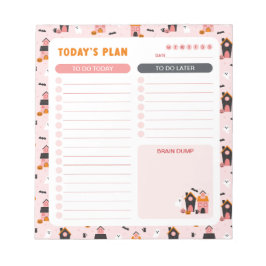 ハロウィン幽霊のよく出るハウスデイリーto Doリストプランナー ノートパッド