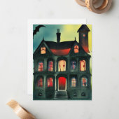 ハロウィン幽霊のよく出るハウスノートカード ノートカード (正面/裏面インサイチュ)