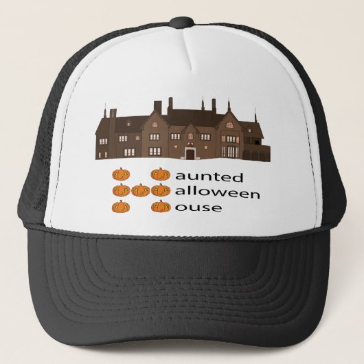 ハロウィン幽霊のよく出るハウスパンプキン キャップ (正面)