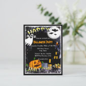 ハロウィン幽霊のよく出るハウスパーティの招待状 招待状 (スタンド正面)