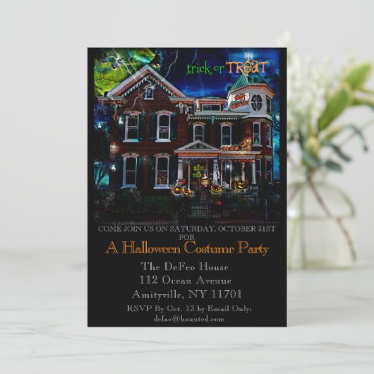 ハロウィン幽霊のよく出るハウスパーティー 招待状 (スタンド正面)