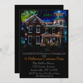 ハロウィン幽霊のよく出るハウスパーティー 招待状 (正面/裏面)