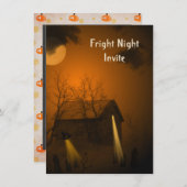 ハロウィン幽霊のよく出るハウスパーティー 招待状 (正面/裏面)