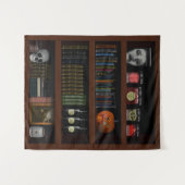 ハロウィン幽霊のよく出るハウスブックシェルフ タペストリー (正面(横))