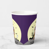 ハロウィン幽霊のよく出るハウスブラックこうもりフルムーン幽霊 紙コップ (左)