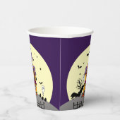 ハロウィン幽霊のよく出るハウスブラックこうもりフルムーン幽霊 紙コップ (右)