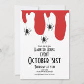 ハロウィン幽霊のよく出るハウスブラッドスパイダー 招待状 (正面)