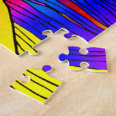 ハロウィン幽霊のよく出るハウスホラーカラフル抽象芸術 ジグソーパズル (側面)