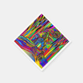 ハロウィン幽霊のよく出るハウスホラーカラフル抽象芸術 スタンダードカクテルナプキン (角)