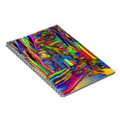 ハロウィン幽霊のよく出るハウスホラーカラフル抽象芸術 ノートブック (右側)