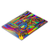 ハロウィン幽霊のよく出るハウスホラーカラフル抽象芸術 ノートブック (左側)