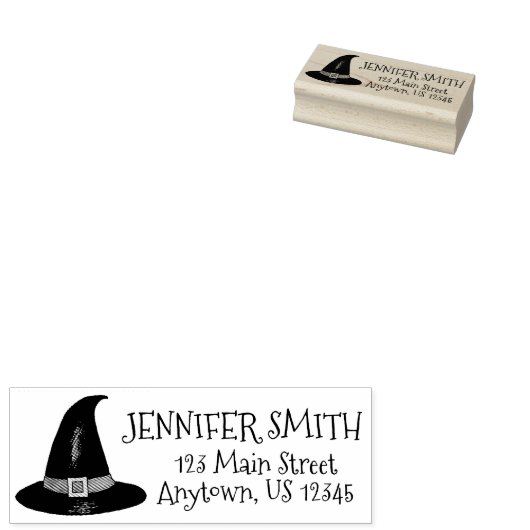 ハロウィン幽霊のよく出るハウスポインティウィッチハットアドレス ラバースタンプ (押印)