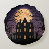 ハロウィン幽霊のよく出るハウスラウンド枕 ラウンドクッション (裏面)