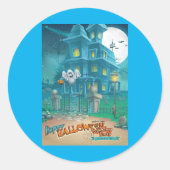 ハロウィン幽霊のよく出るハウス不気味パーティーシール ラウンドシール (正面)