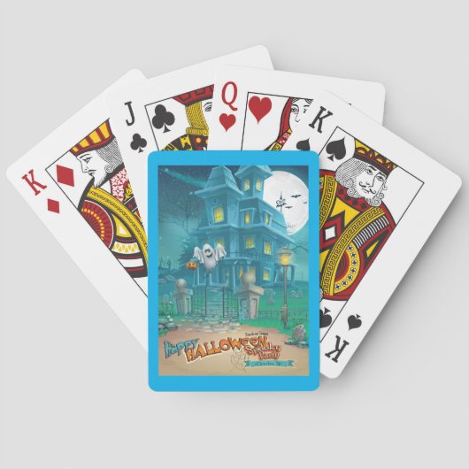 ハロウィン幽霊のよく出るハウス不気味パーティートランプ トランプ (裏面)