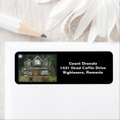 ハロウィン幽霊のよく出るハウス差出人住所ラベル ラベル (インサイチュ)