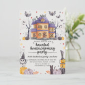 ハロウィン幽霊のよく出るハウス引っ越し祝いパーティーパーティー 招待状 (スタンド正面)