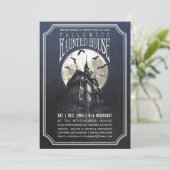 ハロウィン幽霊のよく出るハウス招待状 招待状 (スタンド正面)