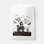 ハロウィン幽霊のよく出るハウス1つのキャンディロットバッグを取る フェイバーバッグ (正面)