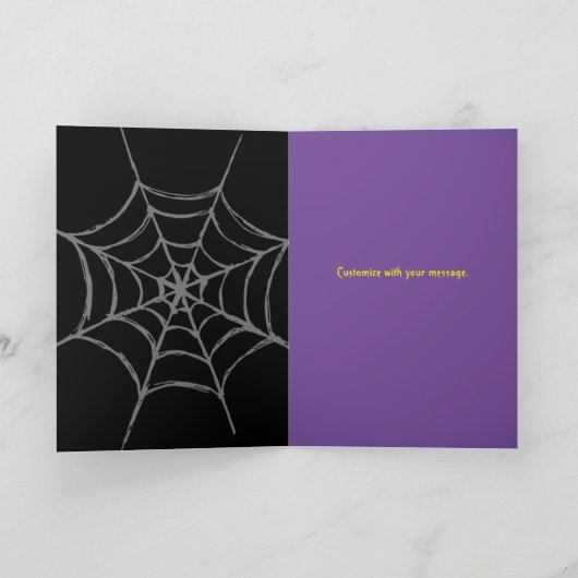 ハロウィン幽霊のよく出るハウス5" x 7"グリーティングカード カード (内部)