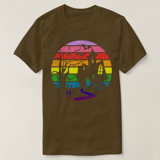 ハロウィン幽霊のよく出るハウス9バー2017 LGBTQプライド(Bla) Tシャツ (デザイン正面)