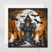 ハロウィン幽霊のよく出るハウス シーズンカード (正面/裏面)