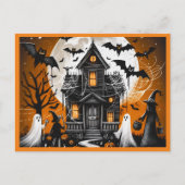 ハロウィン幽霊のよく出るハウス シーズンポストカード (正面)