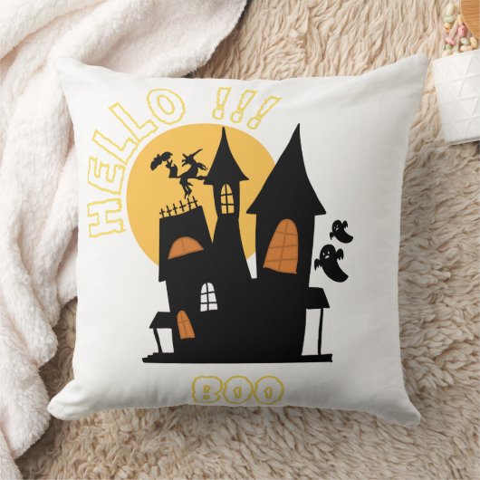 ハロウィン幽霊のよく出るハウスboo t-shart クッション (ブランケット)