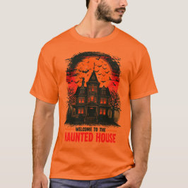 ハロウィン幽霊のよく出るハウスTシャツ不気味ヴィンテージ Tシャツ