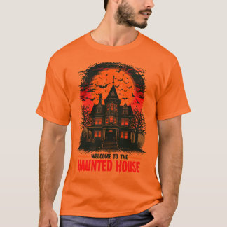 ハロウィン幽霊のよく出るハウスTシャツ不気味ヴィンテージ Tシャツ