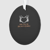 ハロウィン幽霊のよく出るハート骨格骨冷却クラ オーナメント (正面)