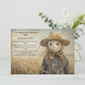 ハロウィン幽霊のよく出るハーベストボールの衣装パーティー 招待状 (スタンド正面)