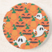 ハロウィン幽霊のよく出るパンプキンパッチ幽霊たち コースター (正面)