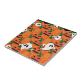 ハロウィン幽霊のよく出るパンプキンパッチ幽霊たち タイル (側面)