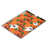 ハロウィン幽霊のよく出るパンプキンパッチ幽霊たち ノートブック (左側)