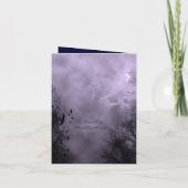 ハロウィン幽霊のよく出るパープルスキーカスタム招待状 招待状 (裏面)