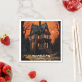 ハロウィン幽霊のよく出るマンションアダルトコスチュームパーティー スタンダードカクテルナプキン (インサイチュ)