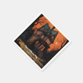 ハロウィン幽霊のよく出るマンションアダルトコスチュームパーティー スタンダードカクテルナプキン (角)