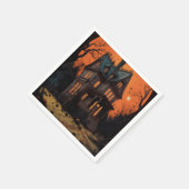 ハロウィン幽霊のよく出るマンションアダルトコスチュームパーティー スタンダードカクテルナプキン (角)