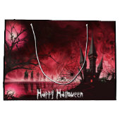 ハロウィン幽霊のよく出る城 ラージペーパーバッグ (裏面)