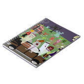 ハロウィン幽霊のよく出る墓地パーティー ノートブック (左側)