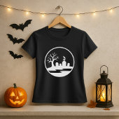 ハロウィン幽霊のよく出る墓地 Tシャツ