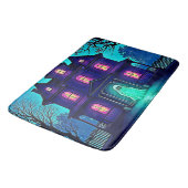 ハロウィン幽霊のよく出る幽霊ハウスデザイン バスマット (アングル)