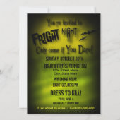 ハロウィン幽霊のよく出る建物招待状 招待状 (裏面)