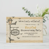 ハロウィン幽霊のよく出る引っ越し祝いパーティー招待状 招待状 (スタンド正面)
