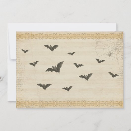 ハロウィン幽霊のよく出る引っ越し祝いパーティー招待状 招待状 (裏面)