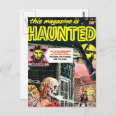 ハロウィン幽霊のよく出る漫画本 ポストカード (正面/裏面)