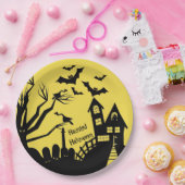 ハロウィン幽霊のよく出る紙プレート ペーパープレート (パーティー)