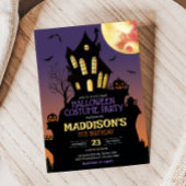 ハロウィン幽霊のよく出る誕生日衣装パーティー 招待状