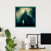 ハロウィン幽霊のよく出る – 教会4 ポスター (ホームオフィス)